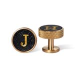 Celebrate His Legacy – Monogram Brass & Leather Cufflinks – For Fathers, Groomsmen & Cherished Men - Image 2