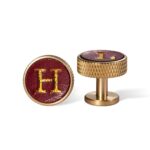 Celebrate His Legacy – Monogram Brass & Leather Cufflinks – For Fathers, Groomsmen & Cherished Men - Image 4
