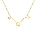 Custom initials horseshoe necklace for love and luck