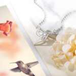 Embrace Joy and Bloom – Custom Birth Flower & Hummingbird Necklace – A Cherished Gift for Her Special Moments - Image 2