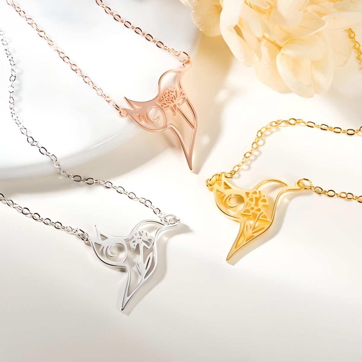 custom birth flower necklace for meaningful gifts