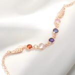 Birthstone angel wings bracelet for eternal love