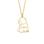 Carry Their Spirit Close – Custom Dog Silhouette Necklace with Name – For Cherished Pet Lovers and Memorial Moments - Image 2