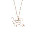 Carry Their Spirit Close – Custom Dog Silhouette Necklace with Name – For Cherished Pet Lovers and Memorial Moments - Image 3