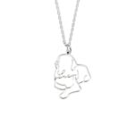Carry Their Spirit Close – Custom Dog Silhouette Necklace with Name – For Cherished Pet Lovers and Memorial Moments - Image 4