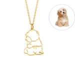 Custom dog silhouette necklace for pet lovers