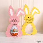 Delight Kids’ Easter Baskets with a Personalized Bunny Egg Holder – Adorable Festive Decoration in 6 Cheerful Colors - Image 2