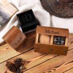 Carry His Time with Care – Custom Leather Travel Watch Box – For Dad, Him, and Groomsmen on Special Days - Image 2