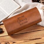 Carry His Time with Care – Custom Leather Travel Watch Box – For Dad, Him, and Groomsmen on Special Days - Image 7