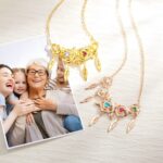 Embrace Your Loved Ones – Custom Rose & Birthstone Necklace – A Cherished Keepsake for Mom, Grandma, or Wife - Image 2