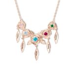 Embrace Your Loved Ones – Custom Rose & Birthstone Necklace – A Cherished Keepsake for Mom, Grandma, or Wife - Image 11