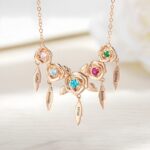 Embrace Your Loved Ones – Custom Rose & Birthstone Necklace – A Cherished Keepsake for Mom, Grandma, or Wife - Image 6