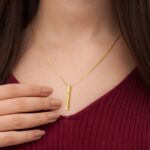 Embrace Your Family's Story – Engraved Birth Flower Bar Necklace – A Cherished Keepsake for Her Special Moments - Image 5