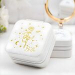 Embrace Your Story – Custom Birth Flower & Zodiac Travel Jewelry Case – A Cherished Keepsake for Her Journeys - Image 4