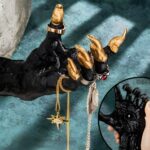 Gothic demon hand wall sculpture and jewelry holder
