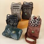 Custom leather waist bag for hairstylists and barbers