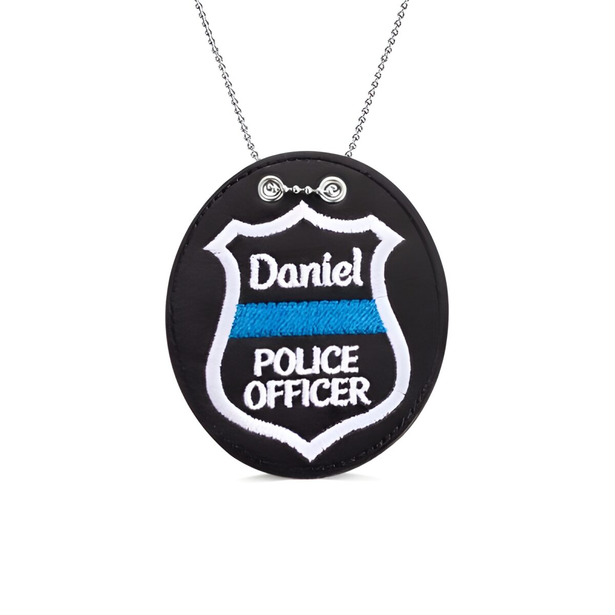 Custom junior police officer badge necklace for kids