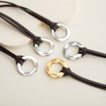 Carry Their Names Close – Engraved Family Circle Pendant Necklace with Leather Strap – For Dad’s Special Moments - Image 5