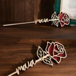 Celebrate Their Story – Handcrafted Birth Flower Wooden Keepsake – A Thoughtful Treasure for Loved Ones - Image 5
