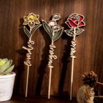 Celebrate Their Story – Handcrafted Birth Flower Wooden Keepsake – A Thoughtful Treasure for Loved Ones - Image 7
