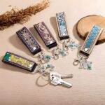 Carry the Spirit of the West – Leather Wristlet Keychain with Turquoise Initial – For the Cowboy in Your Life - Image 2