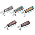 Carry the Spirit of the West – Leather Wristlet Keychain with Turquoise Initial – For the Cowboy in Your Life - Image 7