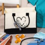 Celebrate Compassion with a Personalized Stethoscope Heart Tote Bag – Custom Canvas Gift for Nurses, Doctors & Medical Students - Image 3