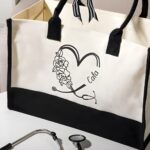 Celebrate Compassion with a Personalized Stethoscope Heart Tote Bag – Custom Canvas Gift for Nurses, Doctors & Medical Students - Image 5
