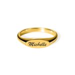 Carry Their Name Close – Oval Signet Ring with Engraved Name – A Cherished Token for Her Special Moments - Image 8