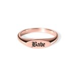 Carry Their Name Close – Oval Signet Ring with Engraved Name – A Cherished Token for Her Special Moments - Image 9