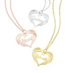 Embrace Everlasting Love – Custom Heart Necklace with Guardian Angel Wings – A Cherished Treasure for Mom or Wife - Image 6