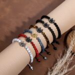 Personalized horseshoe bracelet with photo projection