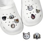 Custom pet portrait shoe charm for pet lovers
