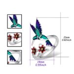 Embrace Grace and Freedom – Custom Hummingbird Ring with Red Bell Flower – A Cherished Treasure for Her - Image 9