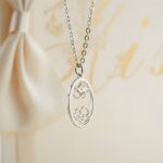 Embrace Your Story – Engraved Birth Flower Necklace – A Cherished Treasure for Her Special Moments - Image 5