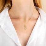 Embrace Your Story – Engraved Birth Flower Necklace – A Cherished Treasure for Her Special Moments - Image 6