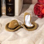 Carry a Smile in Every Promise – Cowboy Hat Velvet Ring Box – For Couples and Cherished Moments - Image 3