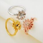 Embrace Your Story – Custom Birth Flower Ring with Birthstone – A Cherished Treasure for Her Special Day - Image 3