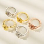 Embrace Your Story – Custom Birth Flower Ring with Birthstone – A Cherished Treasure for Her Special Day - Image 5