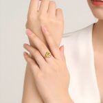 Embrace Your Story – Custom Birth Flower Ring with Birthstone – A Cherished Treasure for Her Special Day - Image 7