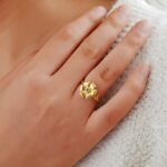 Embrace Your Story – Custom Birth Flower Ring with Birthstone – A Cherished Treasure for Her Special Day - Image 8