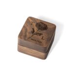 Embrace Your Love Story – Handcrafted Wooden Birth Flower Ring Box – For Couples Celebrating Forever - Image 14