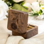 Embrace Your Love Story – Handcrafted Wooden Birth Flower Ring Box – For Couples Celebrating Forever - Image 6