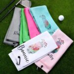 Embrace Every Swing – Custom Colorful Golf Club Towel with Clip – For the Woman Who Loves Golf - Image 2