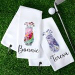 Embrace Every Swing – Custom Colorful Golf Club Towel with Clip – For the Woman Who Loves Golf - Image 3