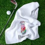 Embrace Every Swing – Custom Colorful Golf Club Towel with Clip – For the Woman Who Loves Golf - Image 4