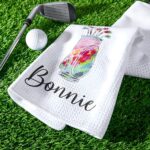 Embrace Every Swing – Custom Colorful Golf Club Towel with Clip – For the Woman Who Loves Golf - Image 5