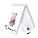 Embrace Every Swing – Custom Colorful Golf Club Towel with Clip – For the Woman Who Loves Golf - Image 8