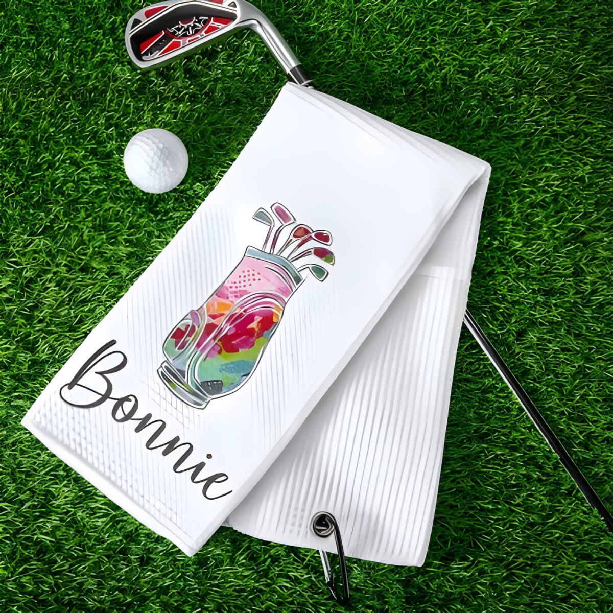 Custom colorful golf club towel for women golfers