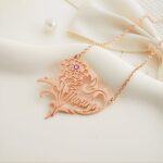 Embrace Love's Bloom – Custom Heart Necklace with Birthflower & Birthstone – A Cherished Keepsake for Mom, Sister, or Friend - Image 4